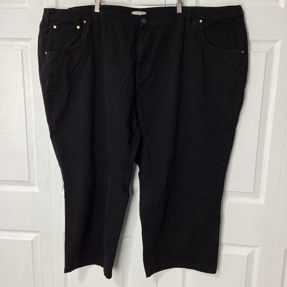Women Within Black Jeans Plus Size 38W Petite Straight